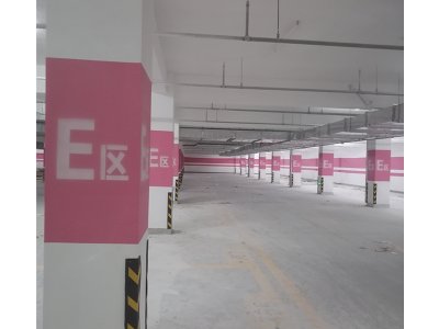 济南某大型地下停车场墙体柱体彩绘项目